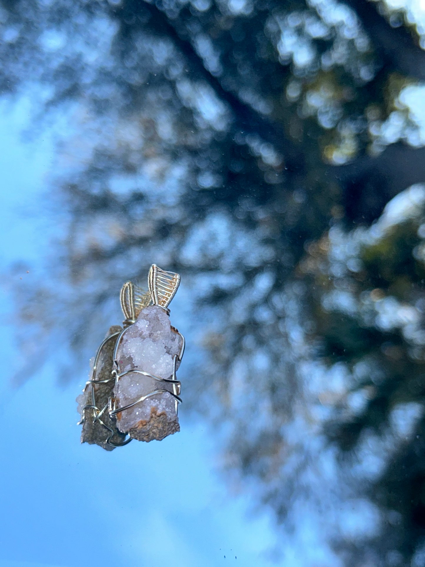 Clear quartz geode
