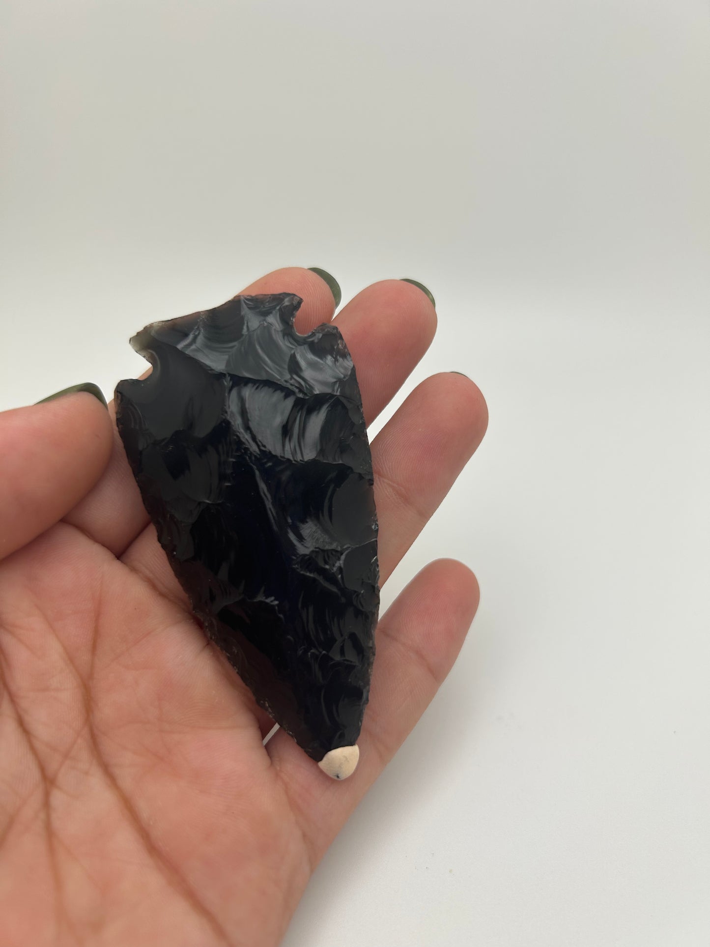 Black Obsidian Arrow Head Carving