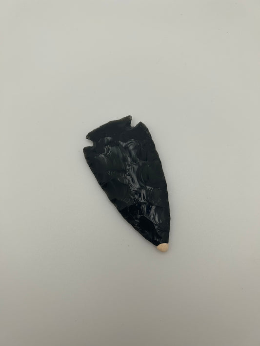 Black Obsidian Arrow Head Carving